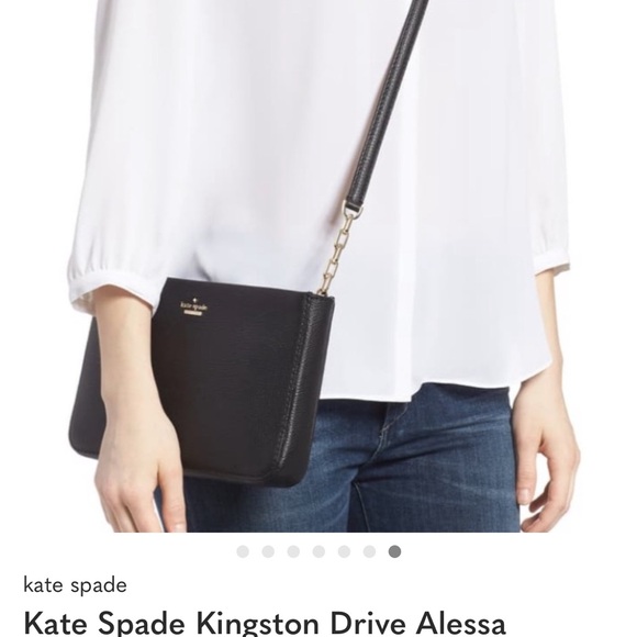 Kate Spade Kingston Drive Alessa Black Crossbody with Gold Accents - Picture 3 of 5